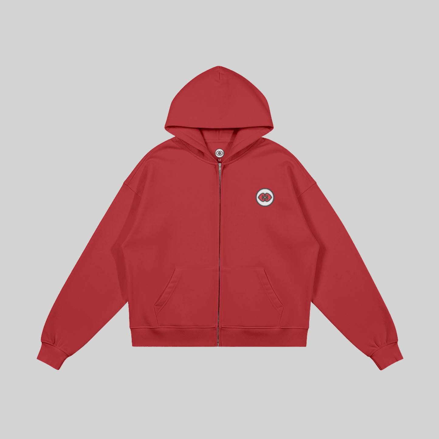 Red Premium Zip Hoodie