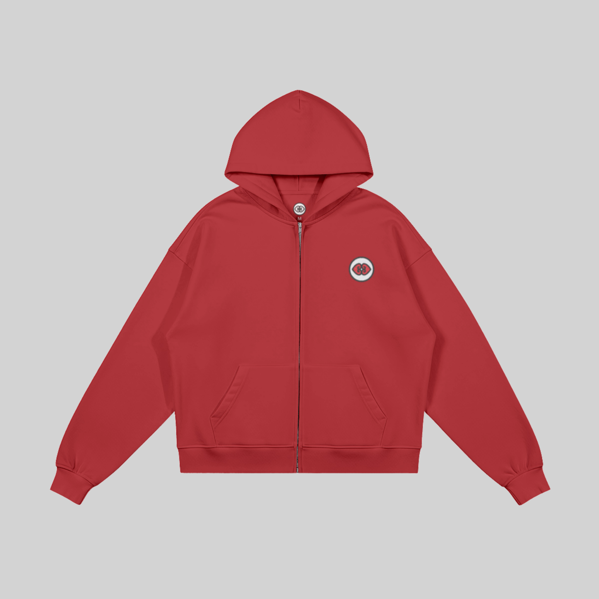 Red Premium Zip Hoodie